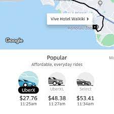 uber from hnl to waikiki