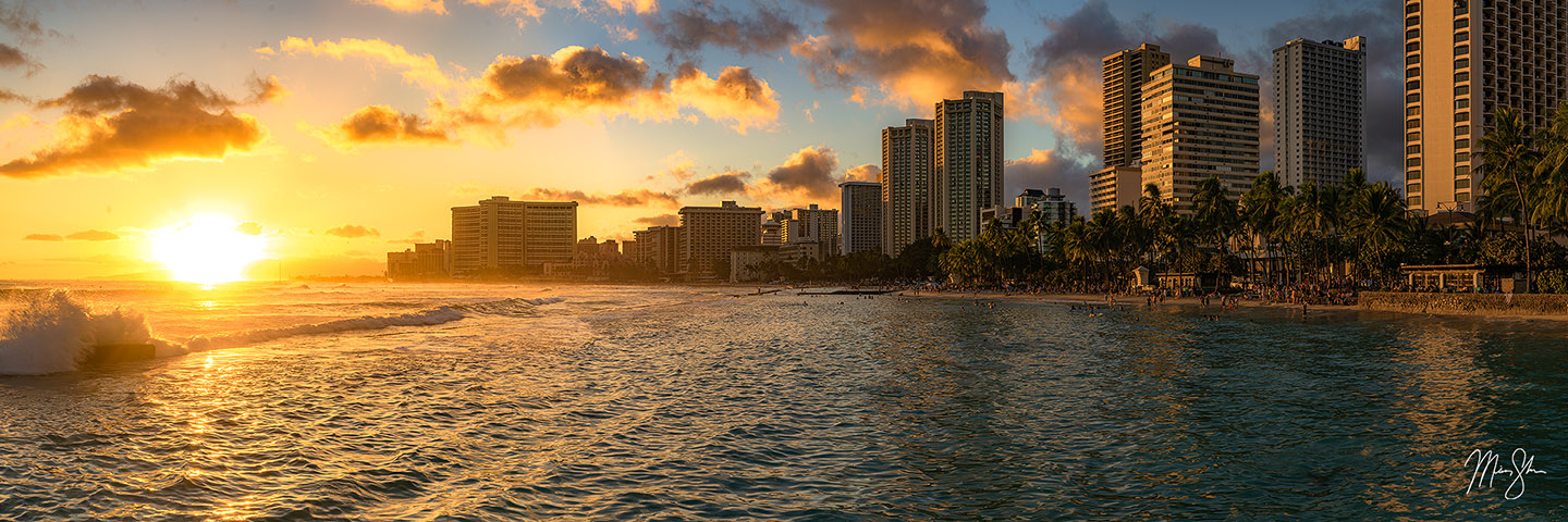 sunset waikiki