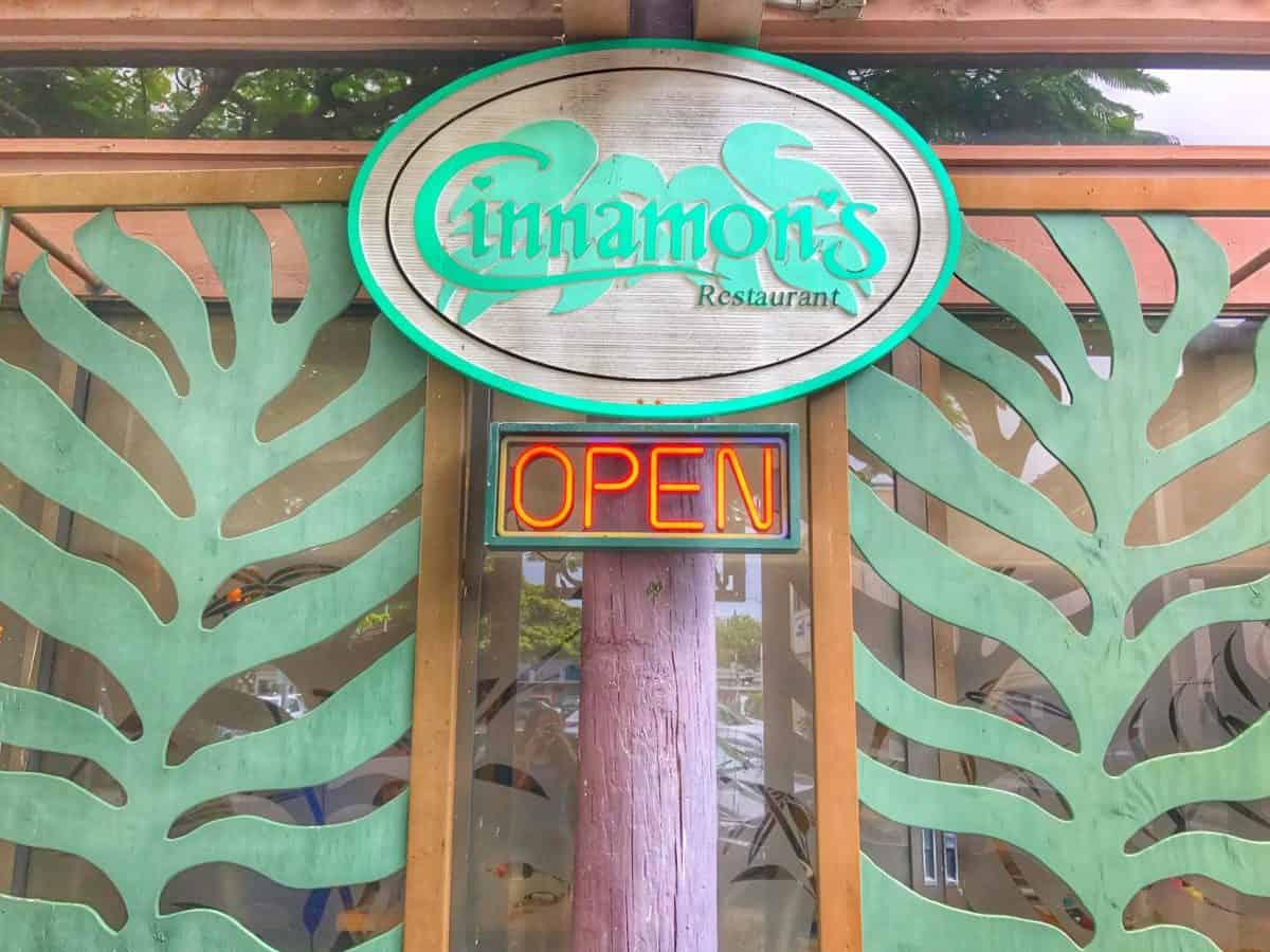 cinnamon's restaurant kailua